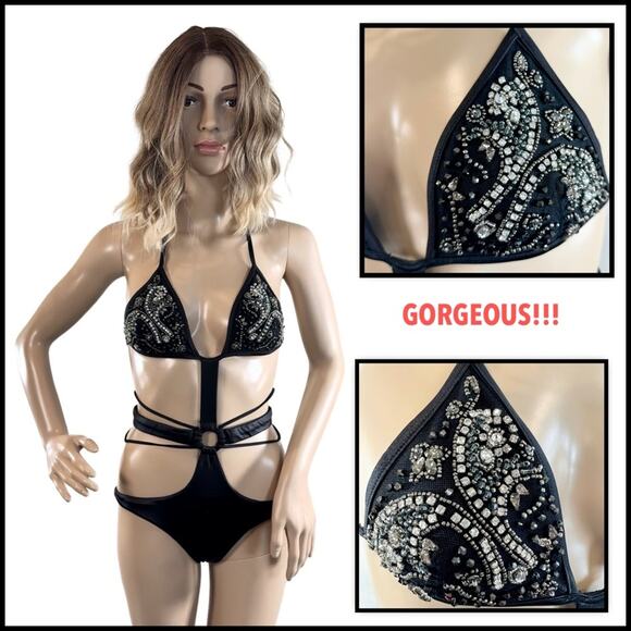 Beach Bunny Gorgeous OG Rhinestone Spellbound Era One Piece SZ S $399 - Picture 1 of 11